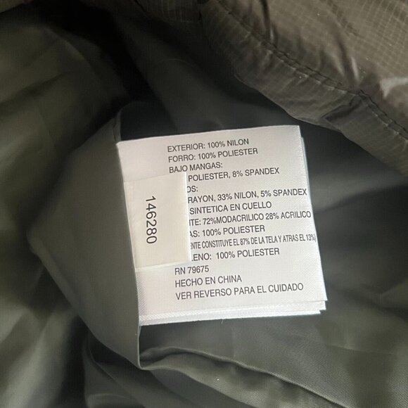 NWT Michael Kors Quilted Women Long Puffer Coat w/ Fur Hoodie Olive Size 1X - Picture 7 of 15